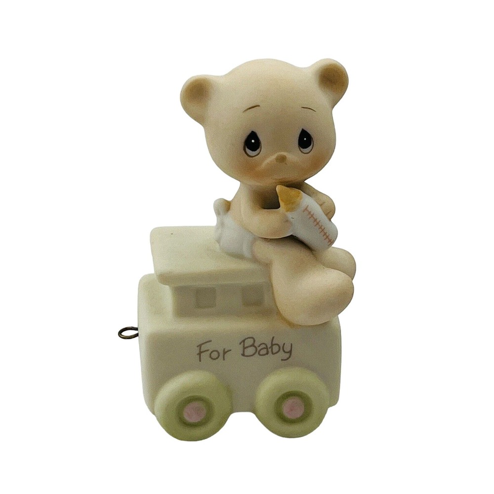 Precious Moments‎ May Your Birthday Be Warm For Baby Birthday Train Piece Bear